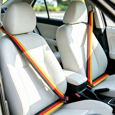 across borders | Car seat belt - german-tri-color