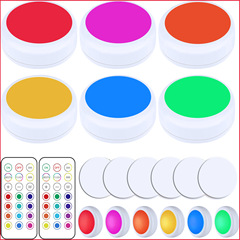 13-color remote control night light Amazon creative dimming pat light rgb infrared color remote control cabinet light