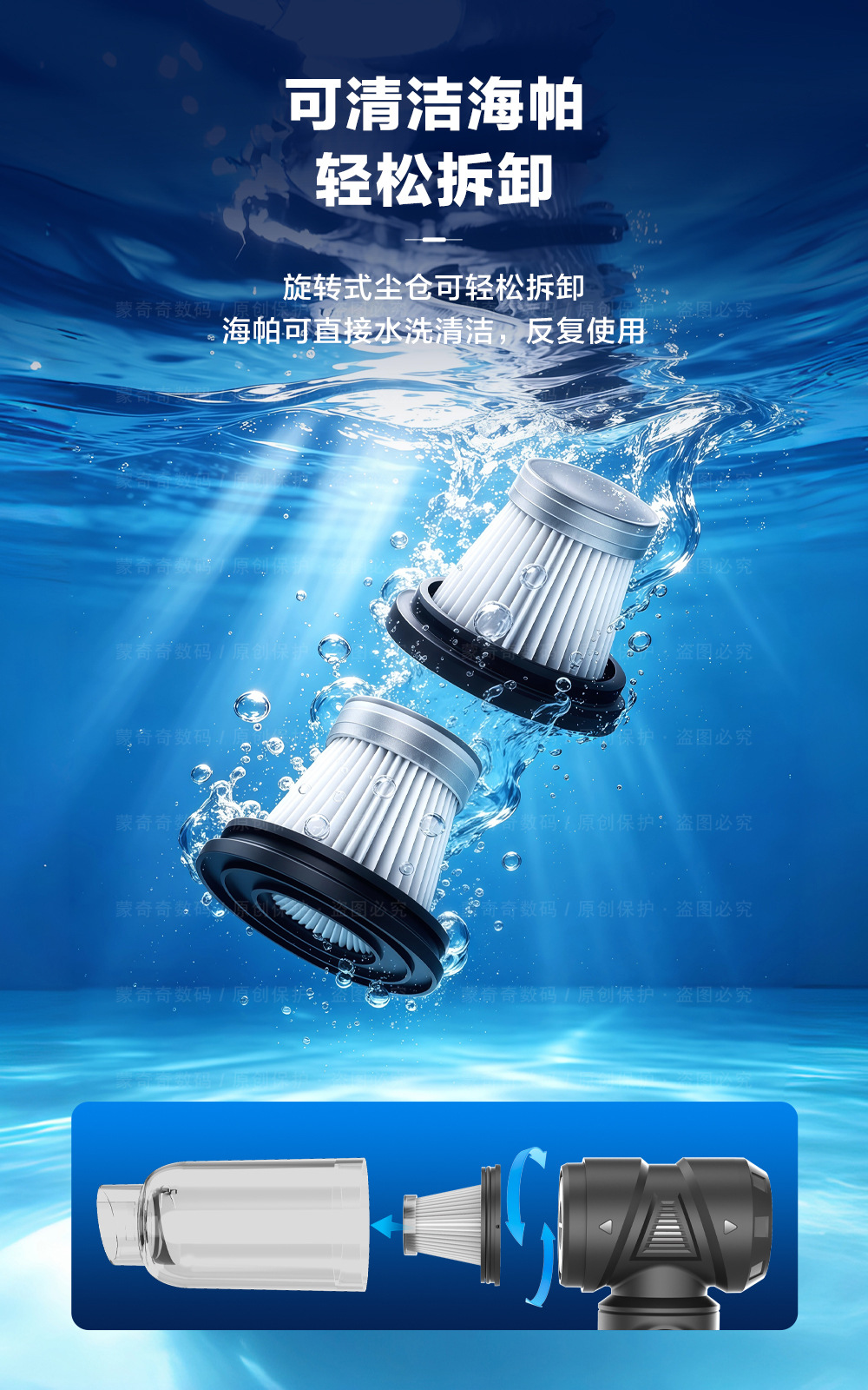 June's New Model: Brushless Mini Handheld Vacuum Cleaner, Small, Wireless, Compact, Portable, Suitable for Car and Home Use