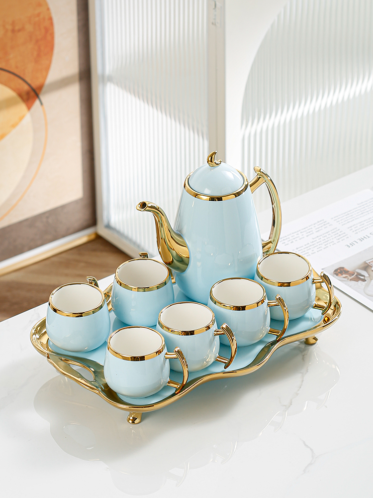 2TCU ceramic water Cup suit afternoon tea set cold Kettle living room hospitality drinking cup household cup teapot water