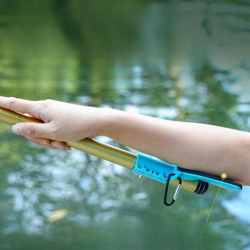 Fishing rod arm rest, fishing rod holder, fishing rod elbow rest, hand rod arm rest, universal fishing rod accessory, yellow