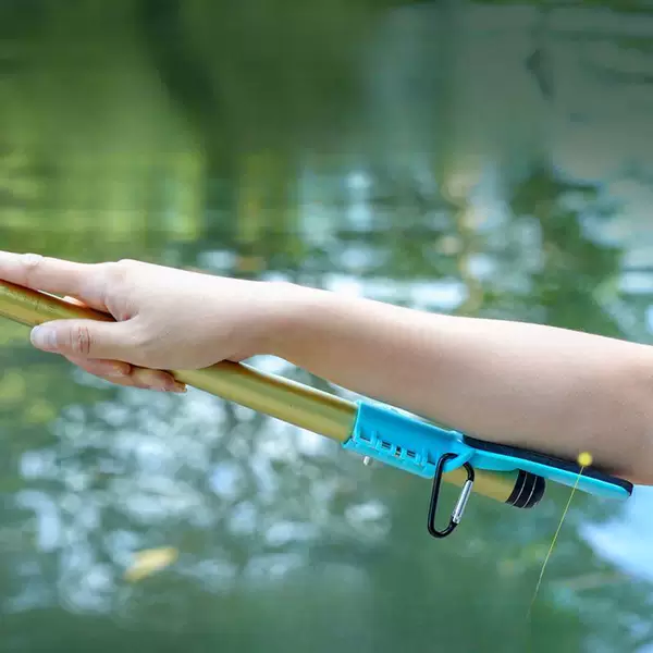 Fishing rod arm rest, fishing rod holder, fishing rod elbow rest, hand rod arm rest, universal fishing rod accessory, yellow