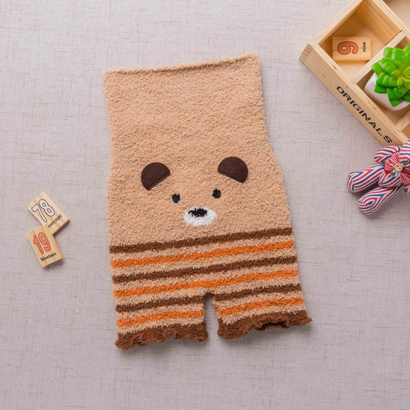 Подвижный Baby живот защиты брюки Однослойные высокой детской теплой талии брюки Живот защиты половину стороны бархат пижамы брюки Baby живот защиты