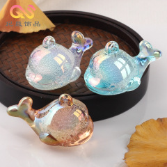 吊り穴気泡クジラメッキUV幻彩DIYキーホルダーストラップ手串掛け輪バッグ装飾アクセサリーアクセサリー
