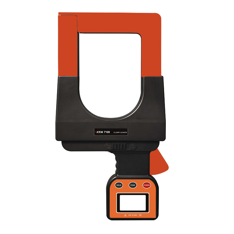 胜利 大口径钳形漏电流表VC7100/VC7100A 带电脑接口 数据储存