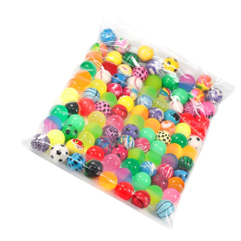 30号弹力球工厂混装透明实心橡胶跳跳球儿童玩具亚马逊跨境