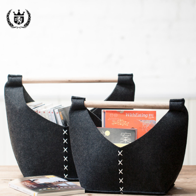 批发整理箱家用毛毡收纳篮零食收纳筐儿童玩具储物箱收纳盒可定制