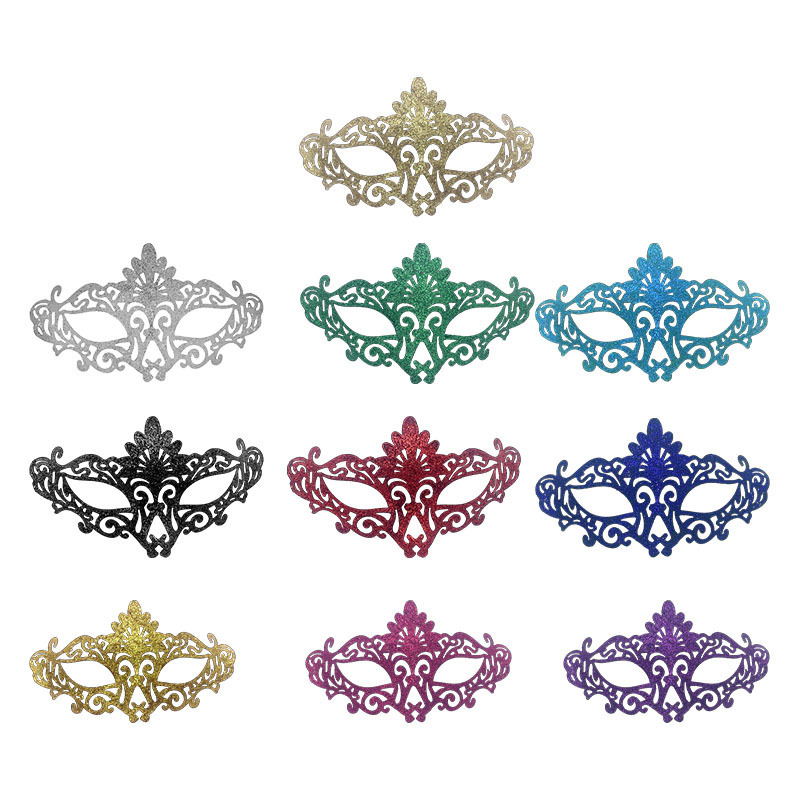 2025 Amazon nuevo carnaval europeo y americano polvo agujero conjunto de máscaras combinadas máscaras de baile de maquillaje