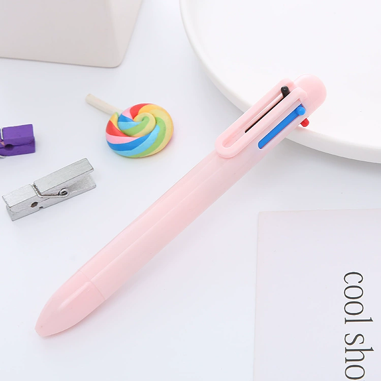 Creative brand multicoloured ballpoint pen for students, 6 colors