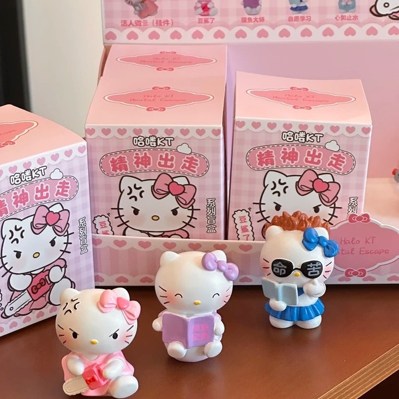 Douyin Xiaohongshuの人気モデル、スピリチュアルなハローキティハローキティブラインドボックス樹脂ドロップシッピング|undefined