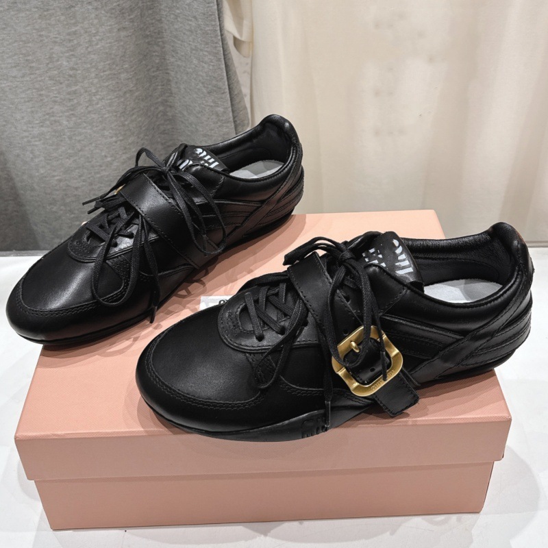 莞版高定春夏新款真皮德训鞋进口牛皮金属扣系带平底休闲运动鞋|undefined