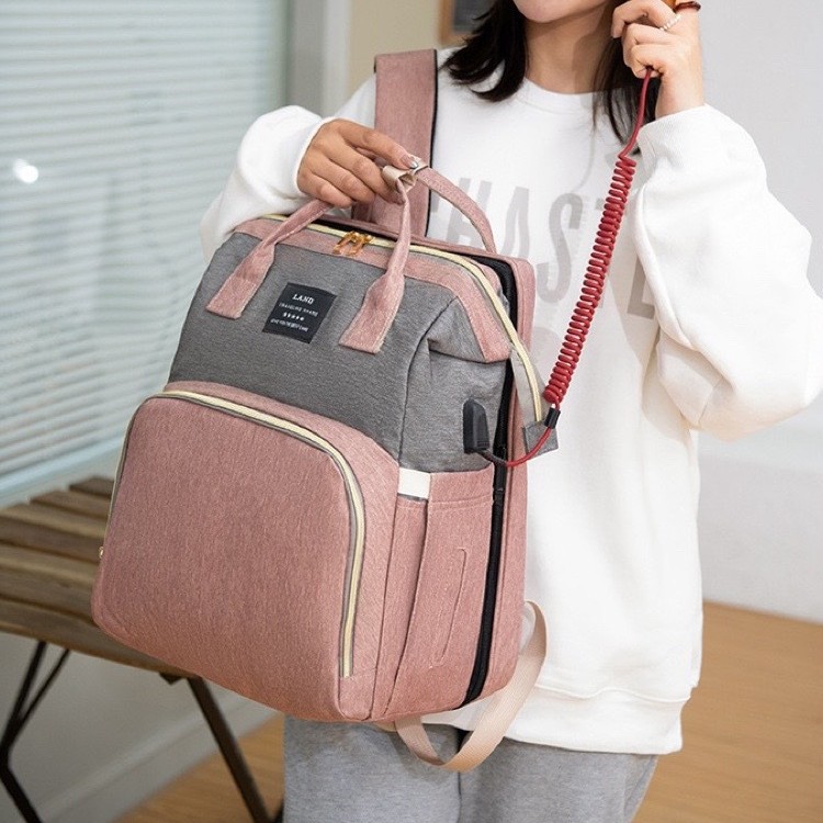 Nuevo japonés y coreano transfronterizo bolso de la momia mochila cuna mochila de gran capacidad hacia fuera bolsa de leche materna y bolsa infantil fábrica
