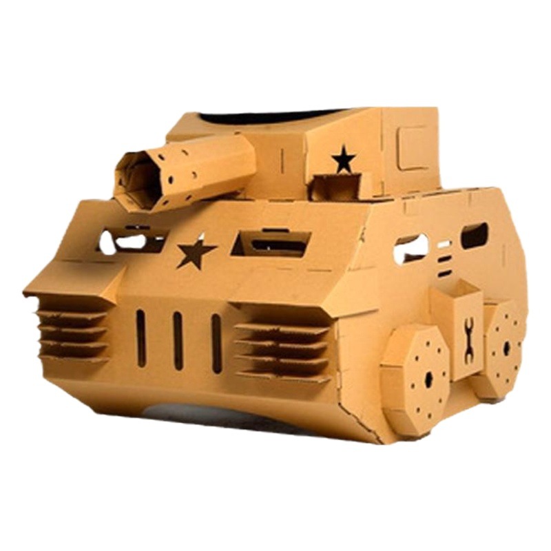 Children's wearable tank paper shell aircraft carton handmade diy carton model creative coloring cardboard car