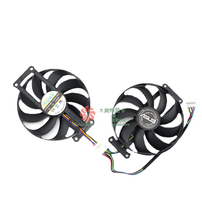 Совместимый вентилятор для видеокарт ASUS GTX1660 / 1660Ti / Super / RTX 2060 / 2070, модель FDC10H12S