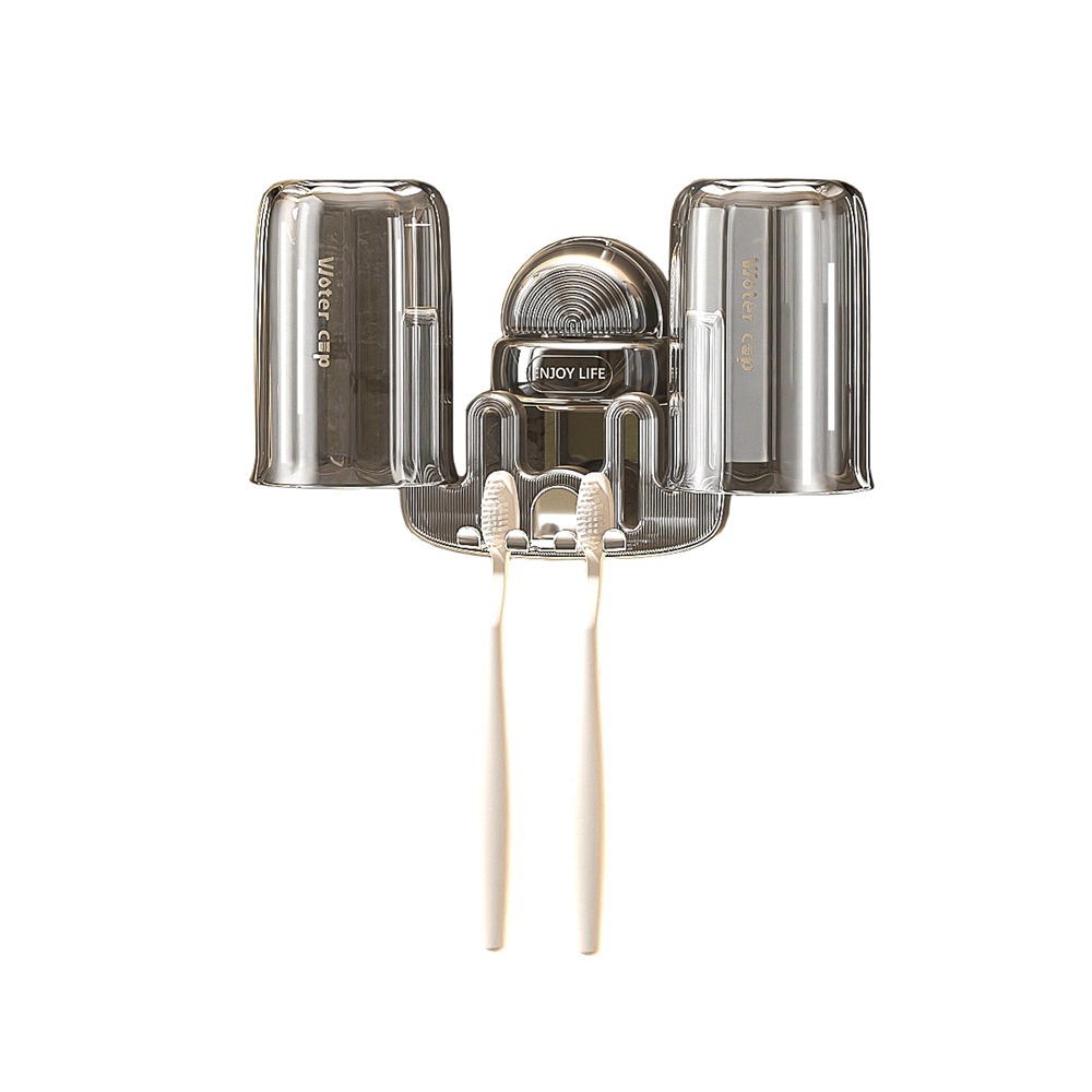 Strap cepillo de dientes sin perforación cepillo de dientes eléctrico taza de enjuague de boca para la familia aparatos dentales pareja cepillo de dientes percha de taza