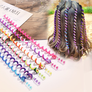 Children's Hair Braiding Headwear Colorful Belt Little Girl's Hair Dirty Braid Hair Rope Braided Korean Hair Braiding Artifact