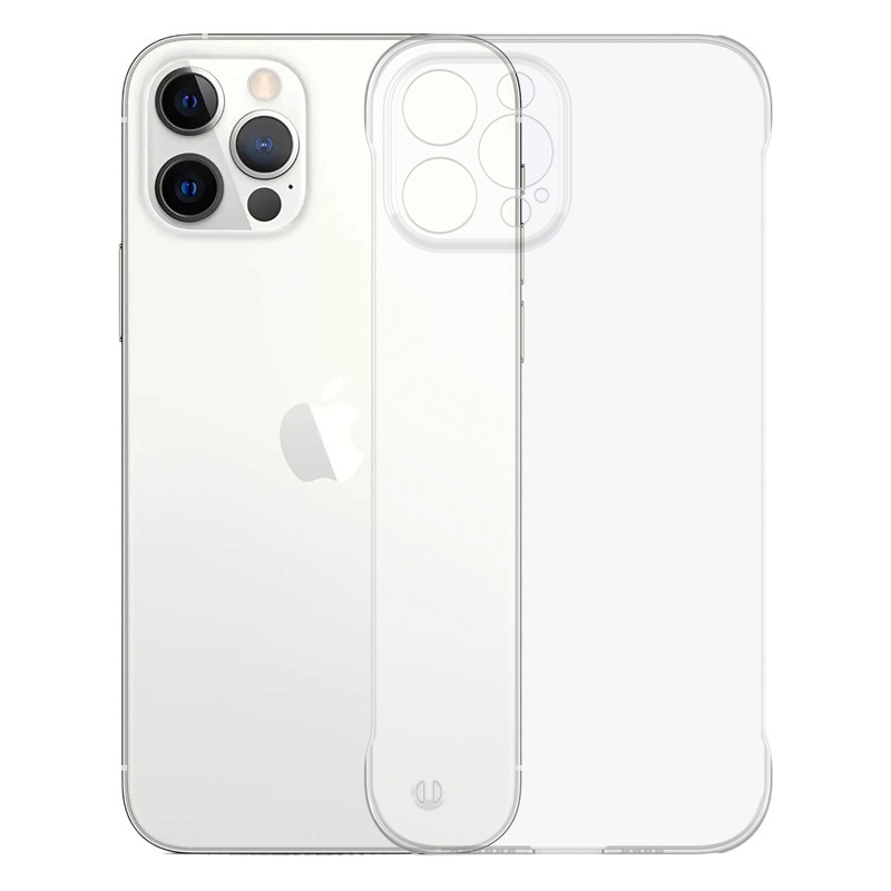 Adecuado para Apple iPhone17 sin bordes PC transparente funda para teléfono móvil 15 funda protectora 12mini agujero fino 15Promax