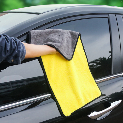 Thickened microfiber wash cloth, car-specific towel, water-absorbent, no-streak, non-shedding, interior mirror cleaning, glass wiping car cloth