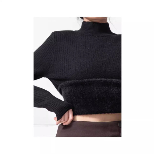 【Bestselling】Women's Long Sleeve Knit Top, Half High Collar Hooded Sweater, Korean Style Innerwear, Fall/Winter