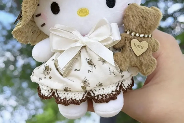 카멜 브라운 밀짚모자 머리끈 (머리끈 단품)