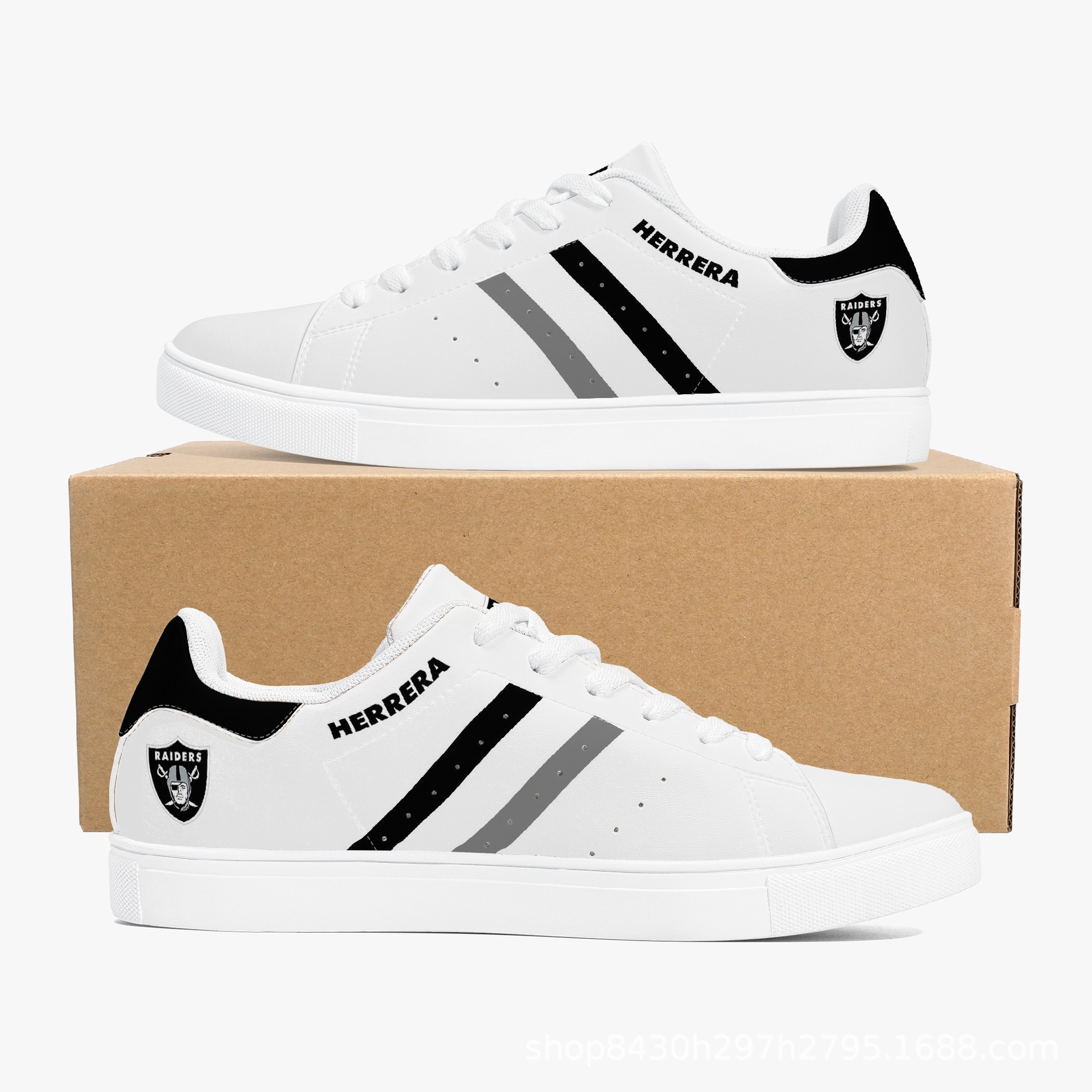 亚马逊爆款NFL突袭者球队定 制低帮板鞋运动休闲板鞋可代发