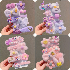秋と冬のカラフルなぬいぐるみスターデュー壊れ髪ヘアピンヘアピン女の子帽子かわいい前髪ヘアアクセサリークリップベビー
