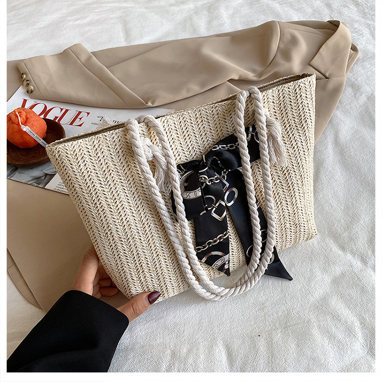 New Popular Large-capacity Woven Single Shoulder Tote Bag Wholesale Nihaojewelry display picture 5