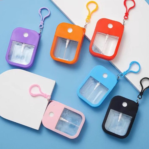 厂家现货38ml50ml卡片喷雾瓶旅行便携硅胶套香水小喷瓶爽肤水