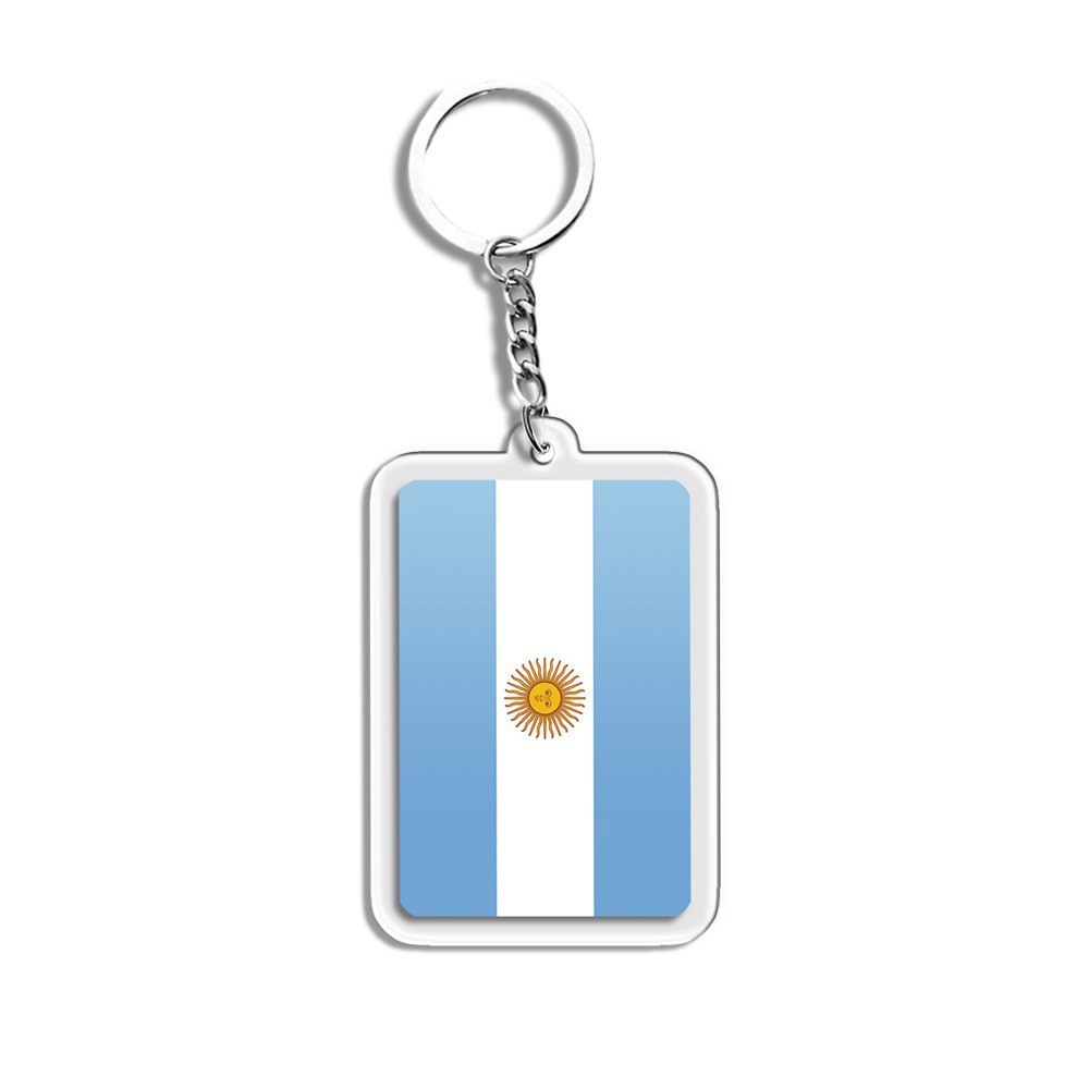 Colgante acrílico bandera nacional personalidad colgante creativo suministro transfronterizo fan decoración colgante conmemorativo llavero