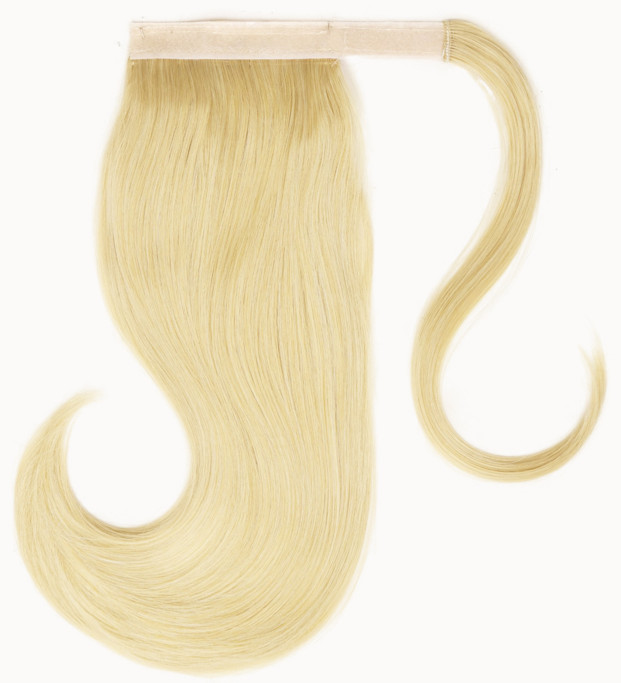 Velcro cola de caballo europea y americana cola de caballo ligeramente torcida falsa fibra química cola de caballo alta peluca