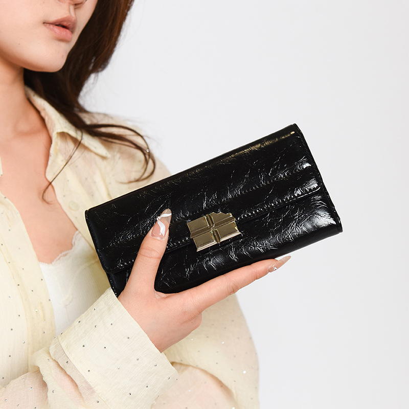Elegant Multi-Slot RFID Blocking Women's Long Wallet – Stylish & Spacious PU Leather Card Holder With Embossed Design, Perfect For Daily Use_voghion.com