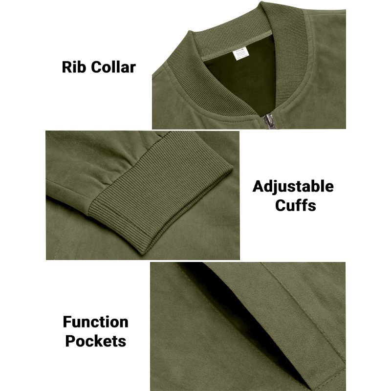 1 Cross-Border Autumn Suede Solid Color Zipper Jacket Casual Retro Long Sleeve Cardigan Coat Men's Cotton_viptrois.com