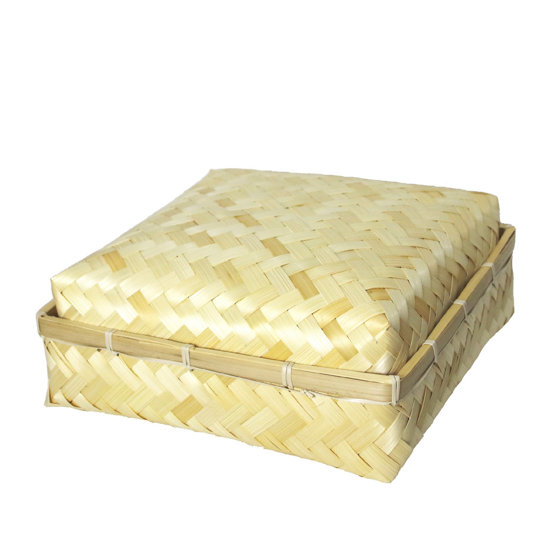 Caja de Bambú Tejido con Tapa Hecho a Mano para Empaque de Zongzi y Pasteles de Luna image 11