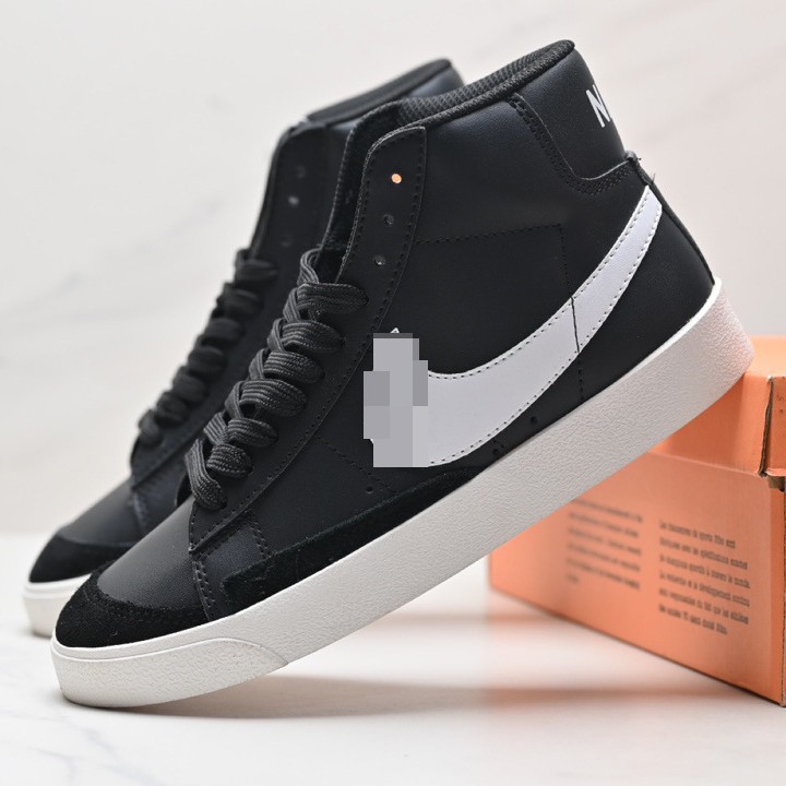 Blazer Mid'77 High-Top Sneakers Double Hook Skateboarding Men's Shoes Versatile Casual Retro