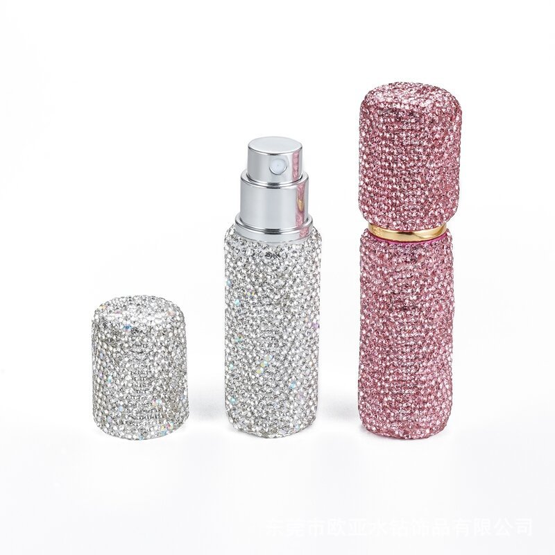 Luz de lujo de diamante incrustado sub-botella de viaje de lujo perfume portátil pequeña botella vacía Diamante incrustado mini regalo de alta gama regalo