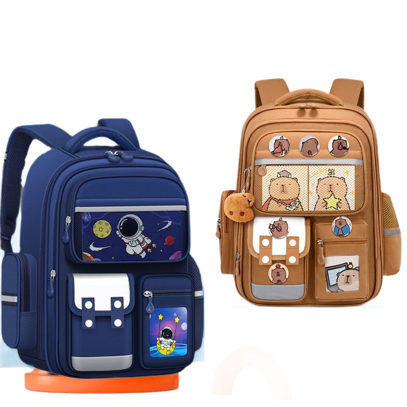 Mochila escolar infantil 1 - 6 grados mochila de hombro de gran capacidad para aliviar la carga astronauta de dibujos animados bolsas escolares para hombres