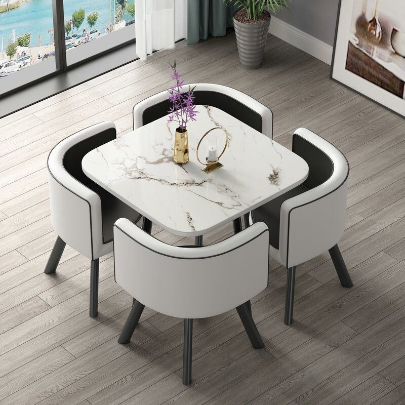 Simple office negotiation negotiation table and chair combination creative meeting milk tea shop leisure reception small round table dining table