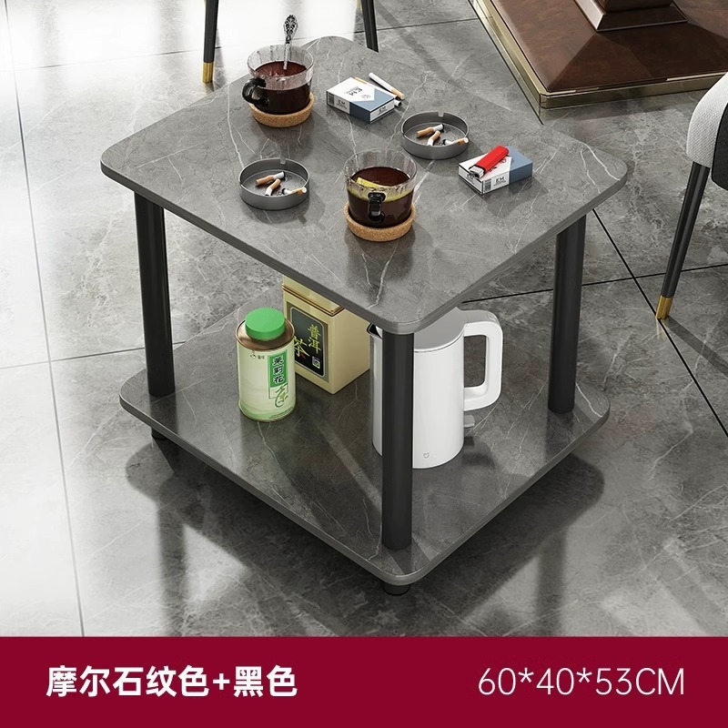 Mesa de mahjong, mesa de centro, estante de té, mesa lateral pequeña de doble capa móvil, sala de ajedrez y cartas, mini mesa de té especial para jugar a las cartas