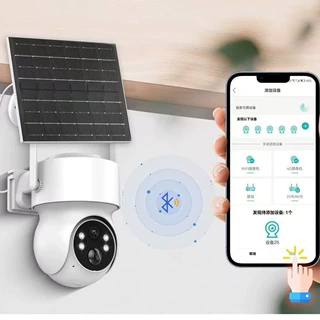 ICSEE4G低功耗太阳能摄像头400万高清室外监控无线wifi双光摄像机
