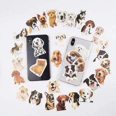 Body sticker retriever cute puppy animal children