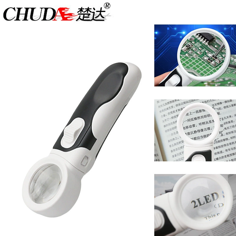 Chuda заводской ручной старик с легким чтением двухслойные мощные ювелирные изделия антикварная идентификация 16X увеличительное стекло 77337B