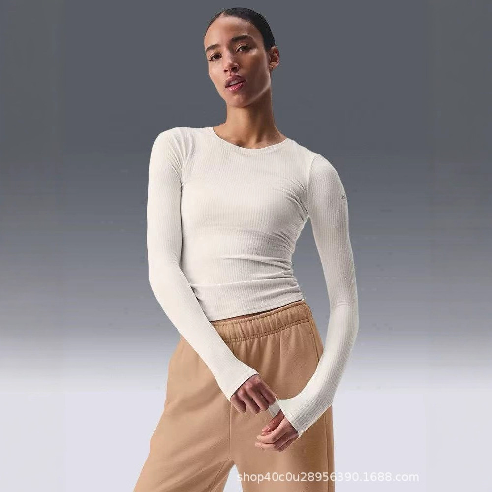 Alo原标  长袖打底衫T恤25春夏新款 运动健身跑步打底衫 潮流健身