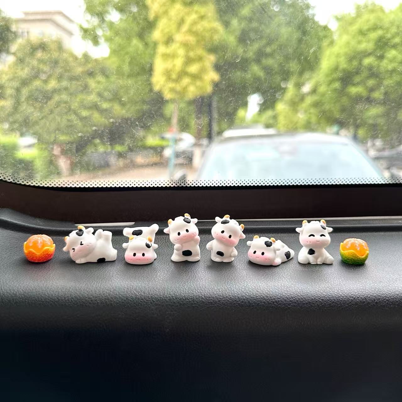 2026 Super Sweet and Cute Little Cow Trendy Toy Car Dashboard Ornament Creative Car Decoration Desktop Ornament