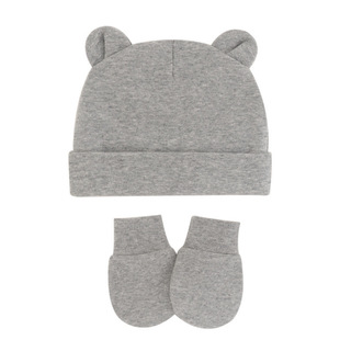 Foreign trade Europe and the United States baby cap with border guard grasp gloves set newborn hat protective gloves 821049