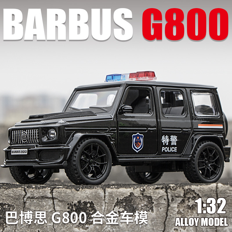 Jianyuan 1:32 Babos G800 Big G Police Car Door Opening Back Force Alloy Acousto-optic Back Force Simulation Car Model Car Jianyuan 1:32 Babos G800 Big G Police Car Door Opening Back Force Alloy Acousto-optic Back Force Simulation Car Model Car