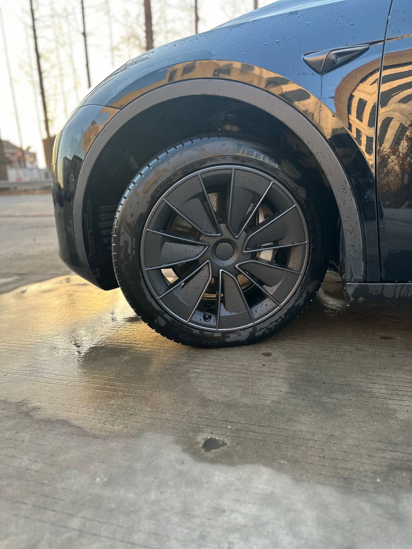 Suitable for Tesla ModelY curved speed wheel hub cover 19-inch wheel hub protective cover Y exterior decoration modification accessories