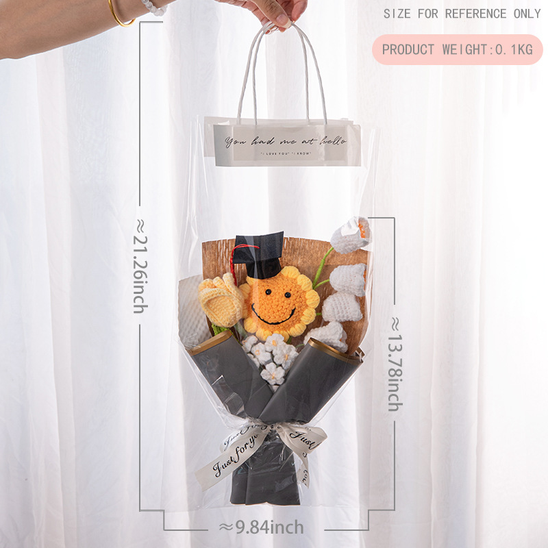 웃는 해바라기 박사 모자 - 검정색