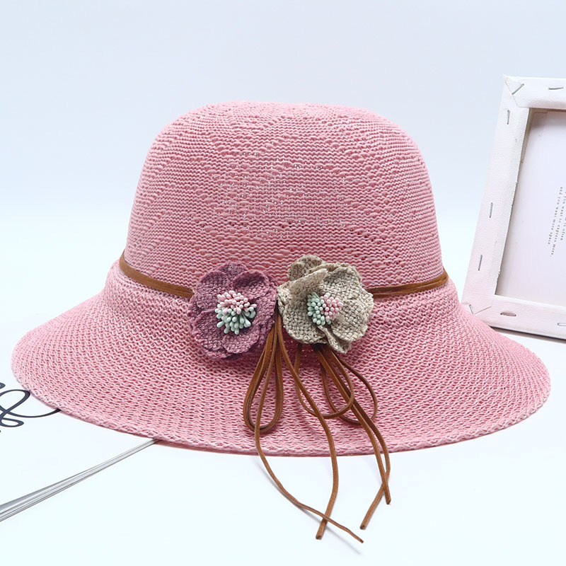 Nuevo sombrero de paja para mujer, sombrero de playa junto al mar, sombrero para el sol de verano de moda salvaje, protector solar, sombrero para el sol de protección UV