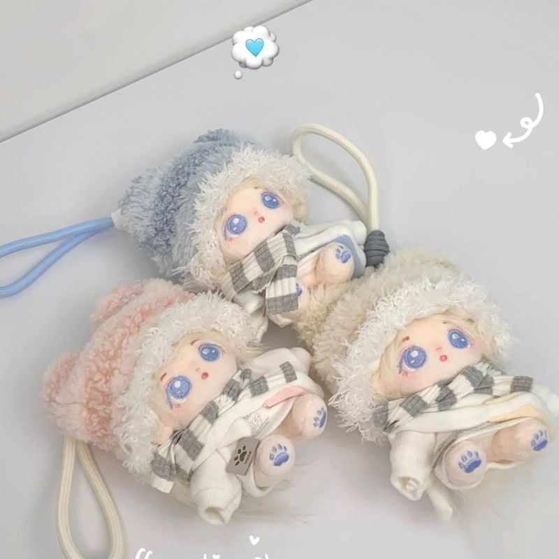 新款泡芙系列 10cm 20cm  棉花娃娃衣服  海星体娃衣可爱套装换装|undefined