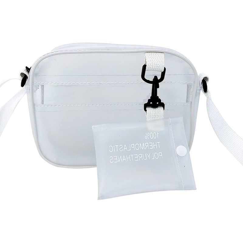 Bolsa de estilo coreano 2023 nuevo verano pequeña bolsa femenina estilo coreano translúcido bolsa de plástico hombro bolsa de mensajero de moda al por mayor